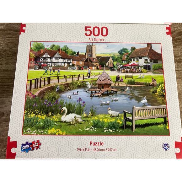 Sure-Lox 500 Piece Jigsaw Puzzle Summer Thatched‎ Home & Village - Picture 3 of 9